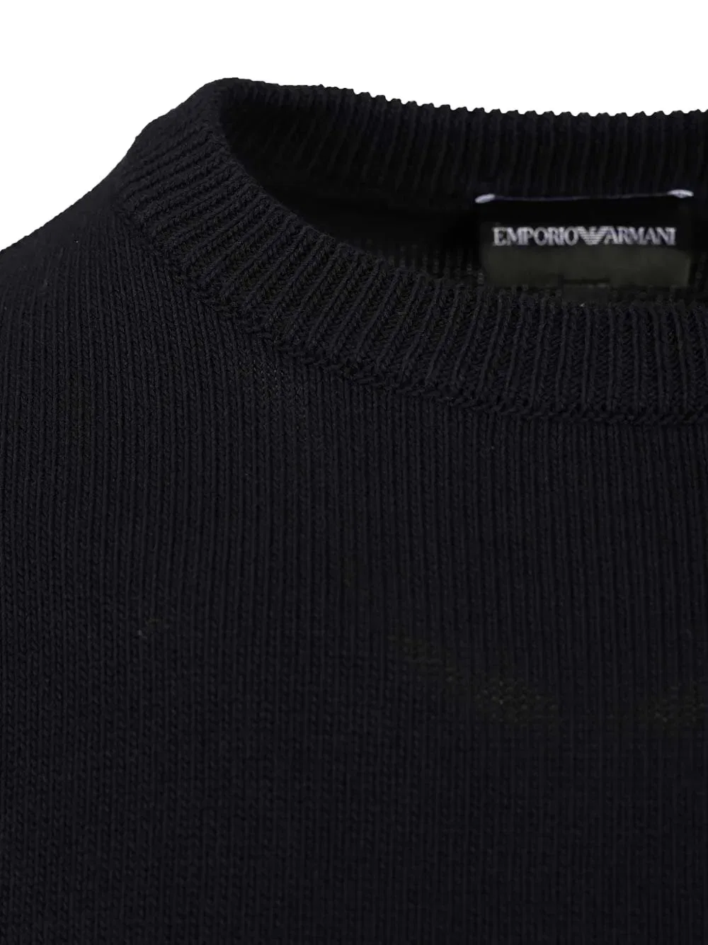 Свитер с круглым вырезом Emporio Armani, черный — фото 4