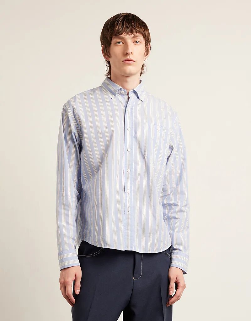 

Рубашка в полоску из коллекции Farah Archive Haskins синего цвета - LBLUE