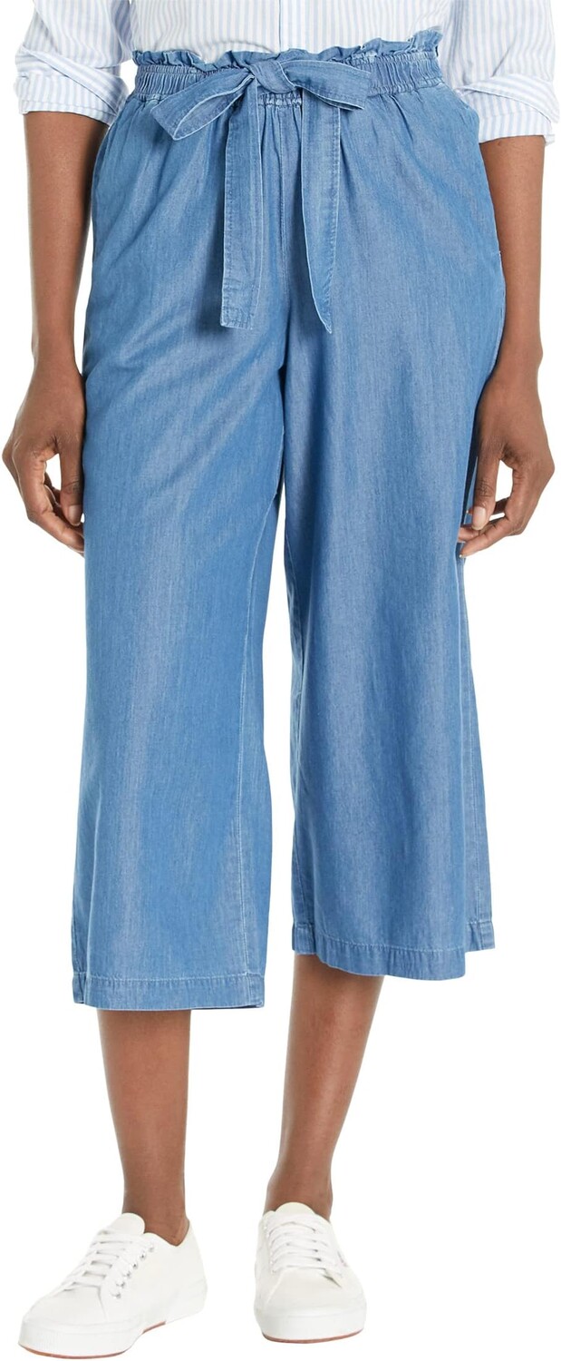 

Широкие брюки с завязками спереди MICHAEL Michael Kors, цвет Light Cadet Wash