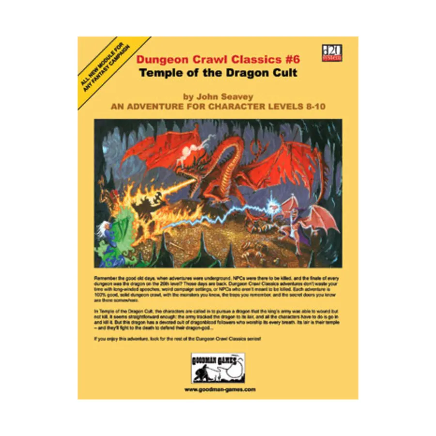 

Модуль Temple of the Dragon Cult (1st Printing), Dungeon Crawl Classics - #1-15 (d20)