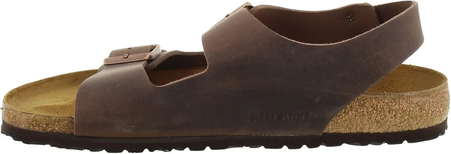 Сандалии Birkenstock Classic Milano унисекс с ремешком на щиколотке для взрослых, коричневый — фото 4
