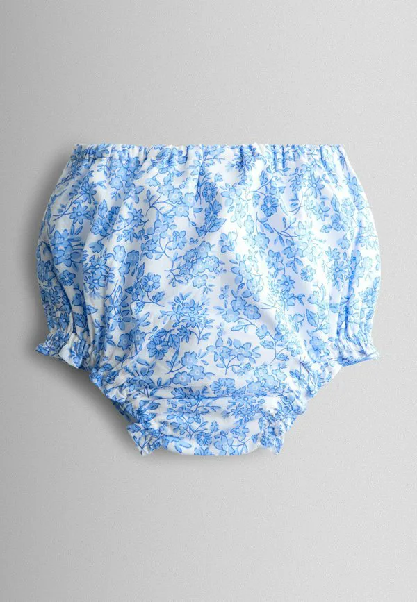 Платье повседневное с цветочным принтом и сборками, прямого кроя. Jojo Maman Bébé, Blue — фото 4