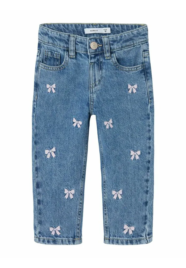 Джинсы прямого кроя nmfbella mom emb 3285be Name It, Medium Blue Denim — фото 3