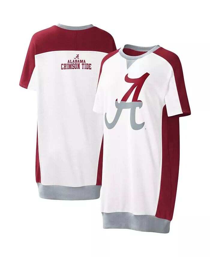 

Женское белое платье-футболка Alabama Crimson Tide Home Run G-Iii 4Her By Carl Banks