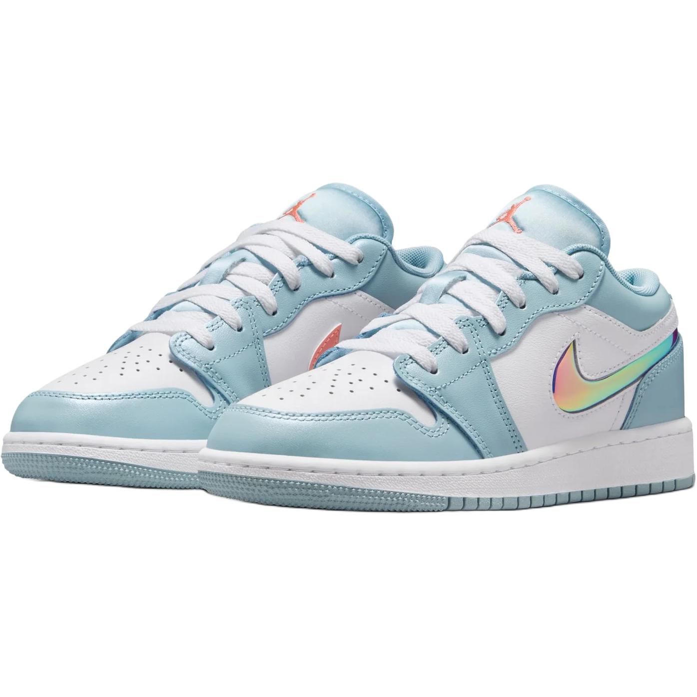 Jordan Mid top детские скейтерские кроссовки Blue White для подростков — фото 3