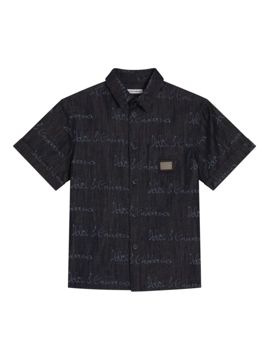 

Dolce & Gabbana Kids рубашка с логотипом, синий