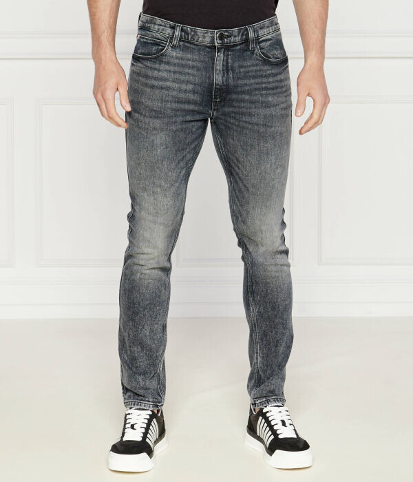 

Джинсы Hugo 734 Extra Slim Fit с потертым эффектом, черный