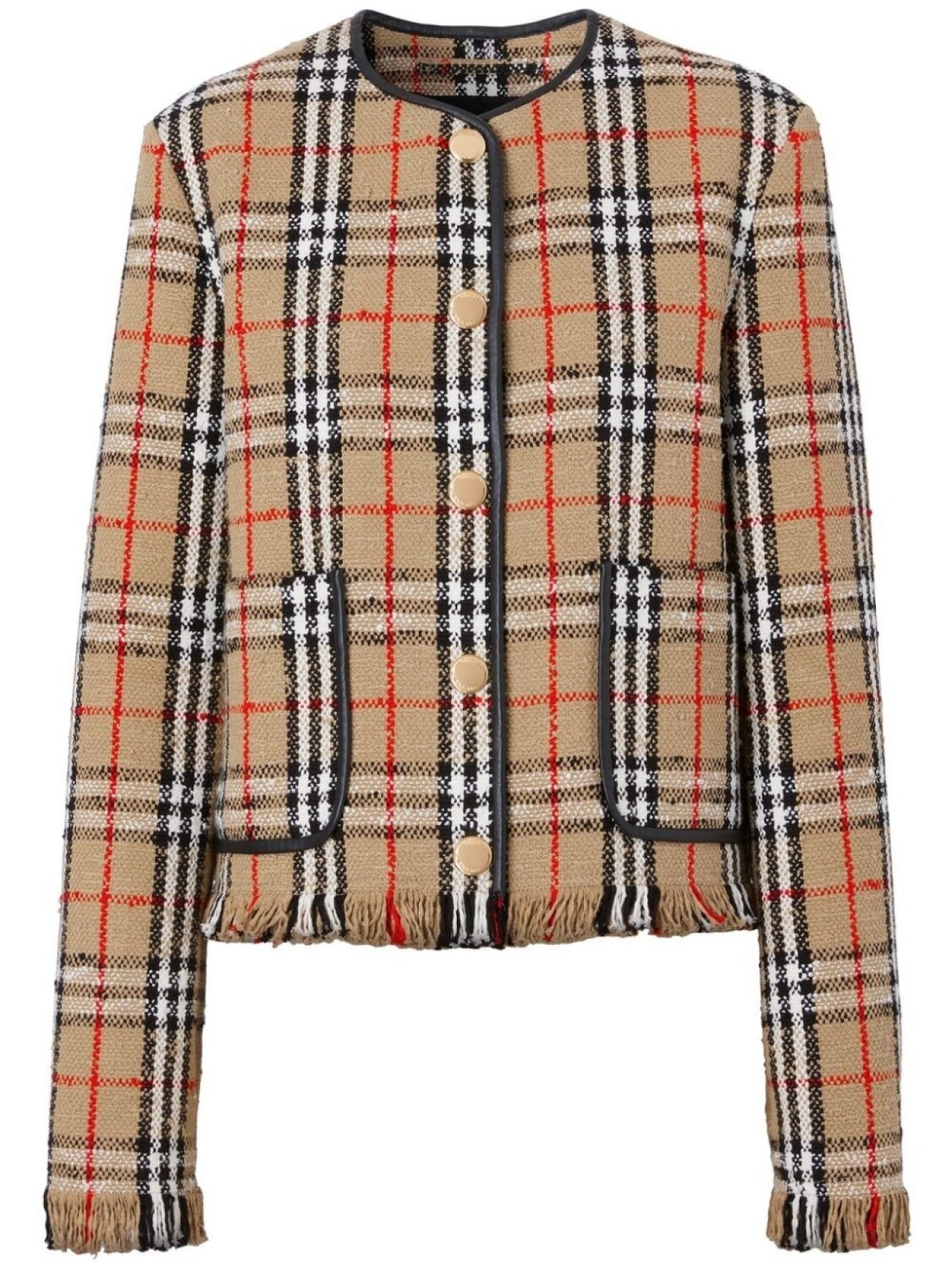 

Burberry жакет в клетку Vintage Check, нейтральный цвет