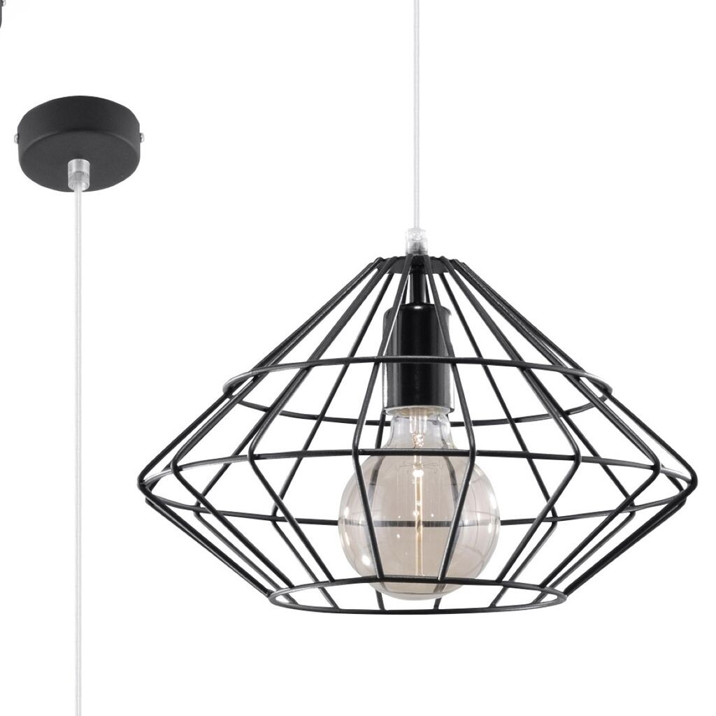 

Подвесной светильник UMBERTO черный 1xE27 60Вт сталь 120x32x32см Sollux Lighting
