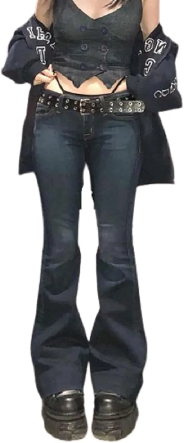 

Женские джинсы low waist Y2K с широкими штанинами в стиле cargo NUFIWI