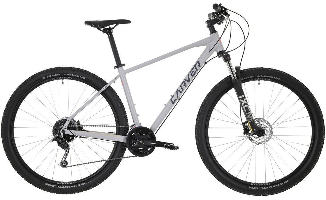 

Горный велосипед Carver Strict 130 - 29 дюймов - Diamant - 2024, цвет Grau|telegrey/dark grey/neon orange