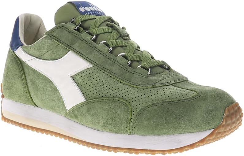 Мужские кроссовки Diadora Equipe Suede с шнуровкой, повседневные - зеленые — фото 2