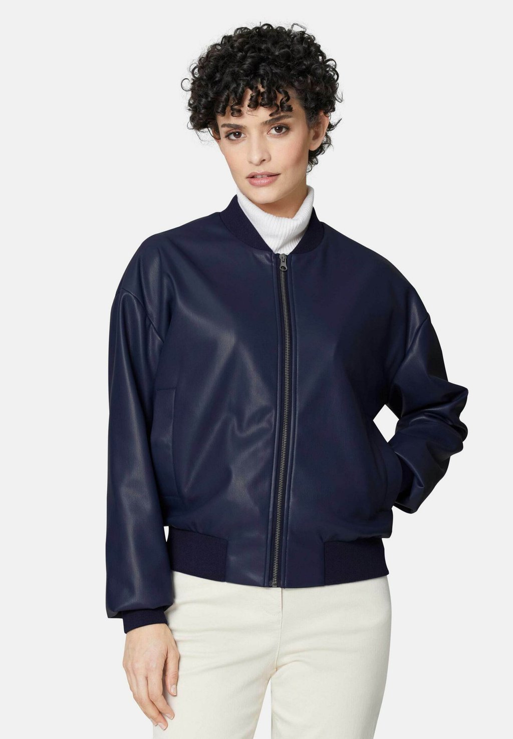 

Куртка-бомбер Faux leather jacket MADELEINE, темно-синий