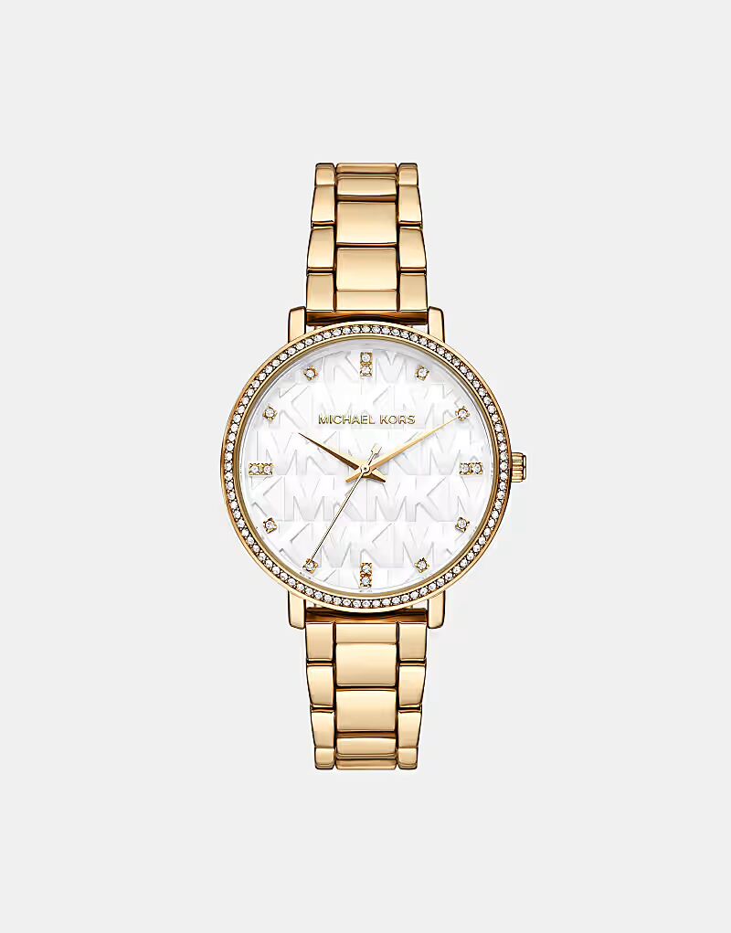 

Женские часы Michael Kors Pyper с тремя стрелками из сплава золотистого оттенка — ЗОЛОТО