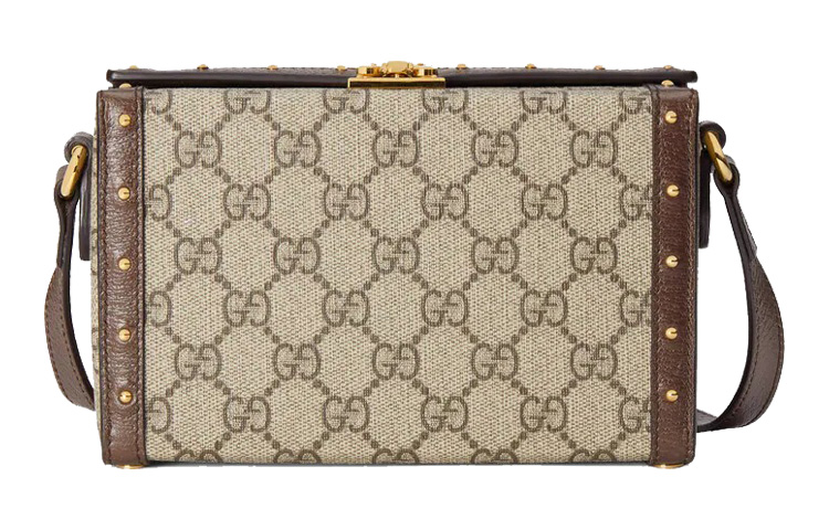 

Чехол для мобильного телефона из холста с кожаной отделкой, сумка-коробка, сумка через плечо, сумка-кроссбоди для мужчин Gucci, basic set (bag+dust bag)