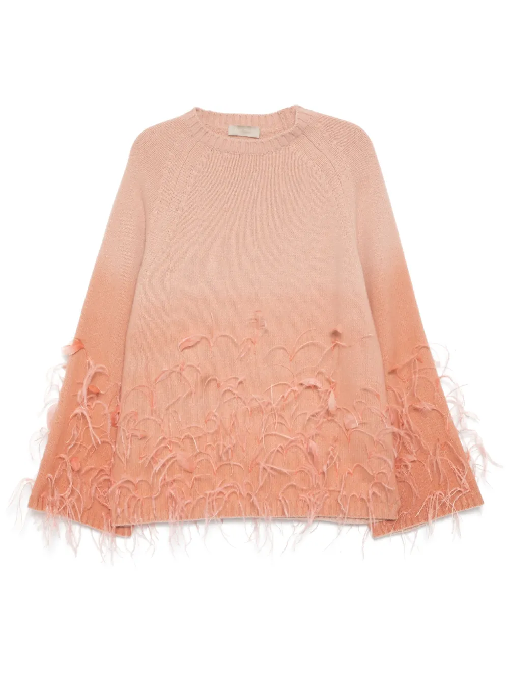 

Свитер с перьями Elie Saab, розовый