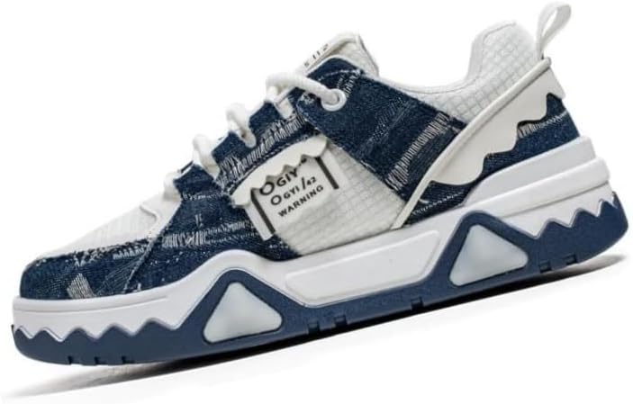 

Мужские удобные повседневные кроссовки на шнуровке - ежедневная обувь для улицы для всего дня и легких движений Hoalox, темно-синий