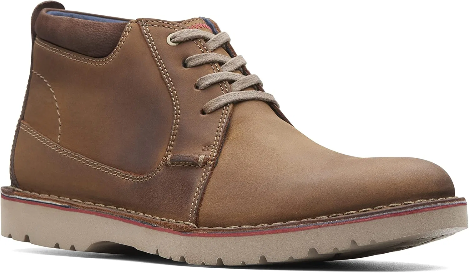 Мужские ботинки Clarks Vargo Mid, Brown Dark Tan Leather — фото 2