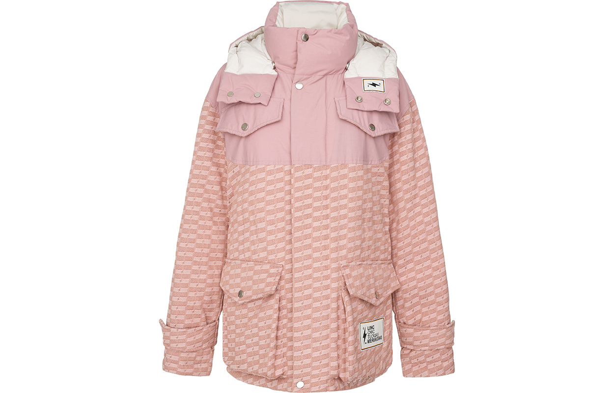 

Пуховик Unisex Moderate Parka LINCchic, розовый jacquard