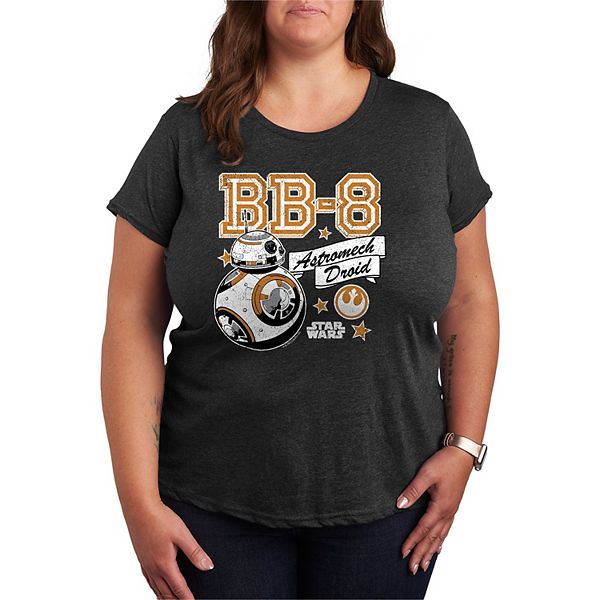 

Футболка с принтом BB-8 Astromech Droid Plus Size Star Wars, Heather Charcoal