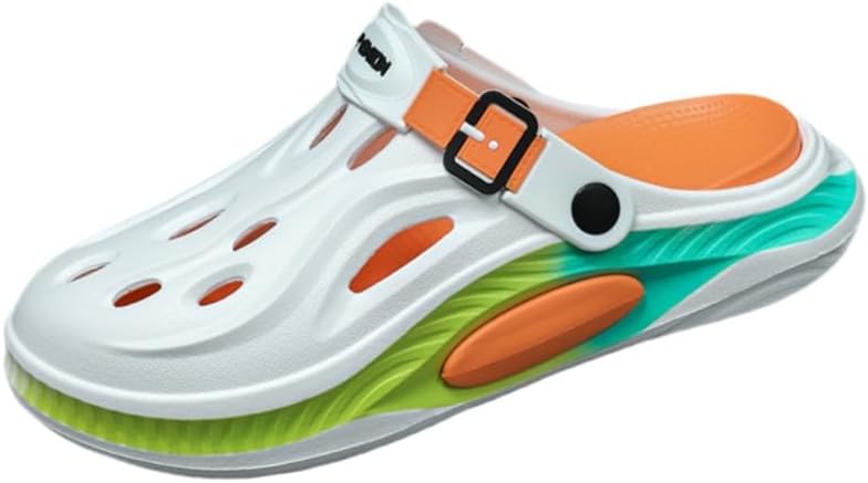 

Мужские летние сандалии из EVA - с толстой подошвой, модные повседневные для подростков Fusecottc, белый/оранжевый