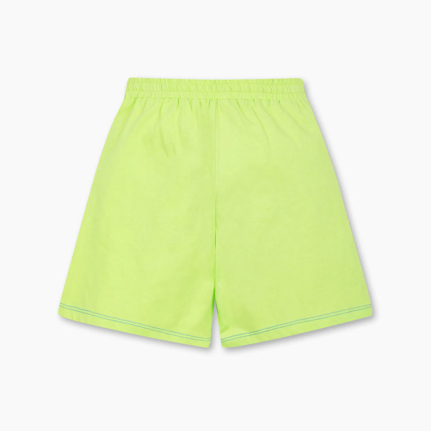 Детские шорты 4/8 с графическим принтом жёлто-зелёные от Benetton Kids — фото 2