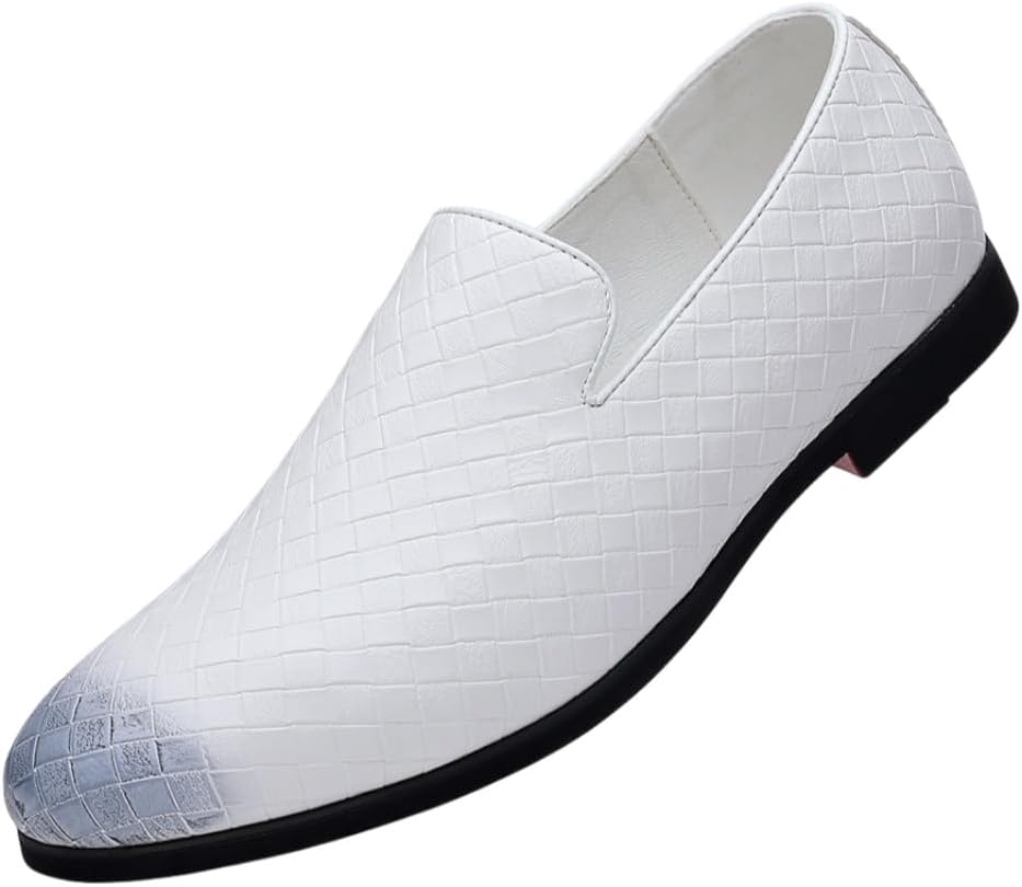 

Мужские повседневные лоферы большого размера для деловых мероприятий, поездок на работу, активного отдыха, повседневного использования, в стиле оксфорд, модные и универсальные Clolinde, белый