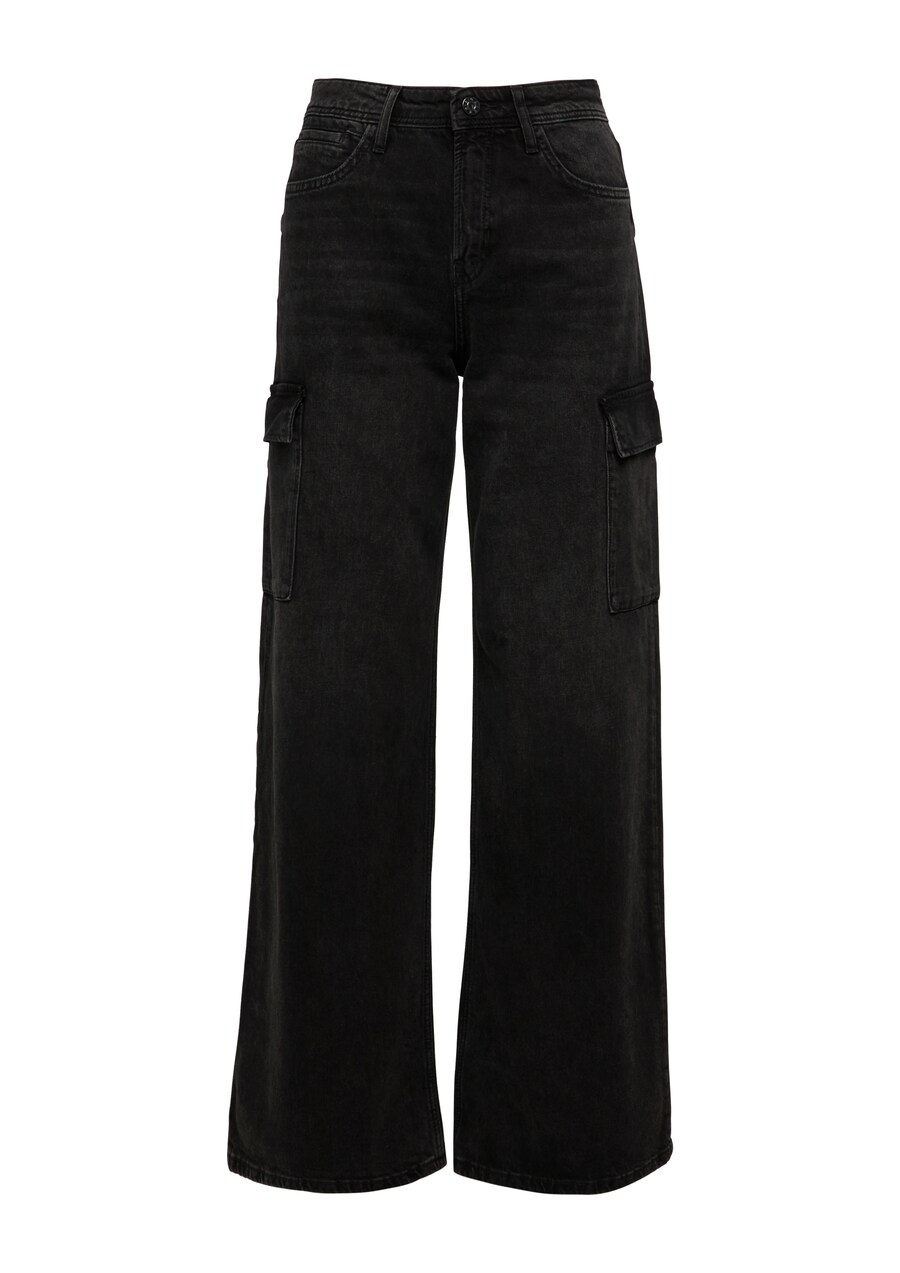 

Джинсы карго с широкими штанинами s.Oliver Suri, Black Denim