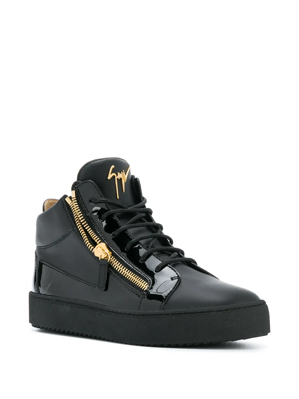Высокие кроссовки с молнией сбоку Giuseppe Zanotti, черный — фото 2