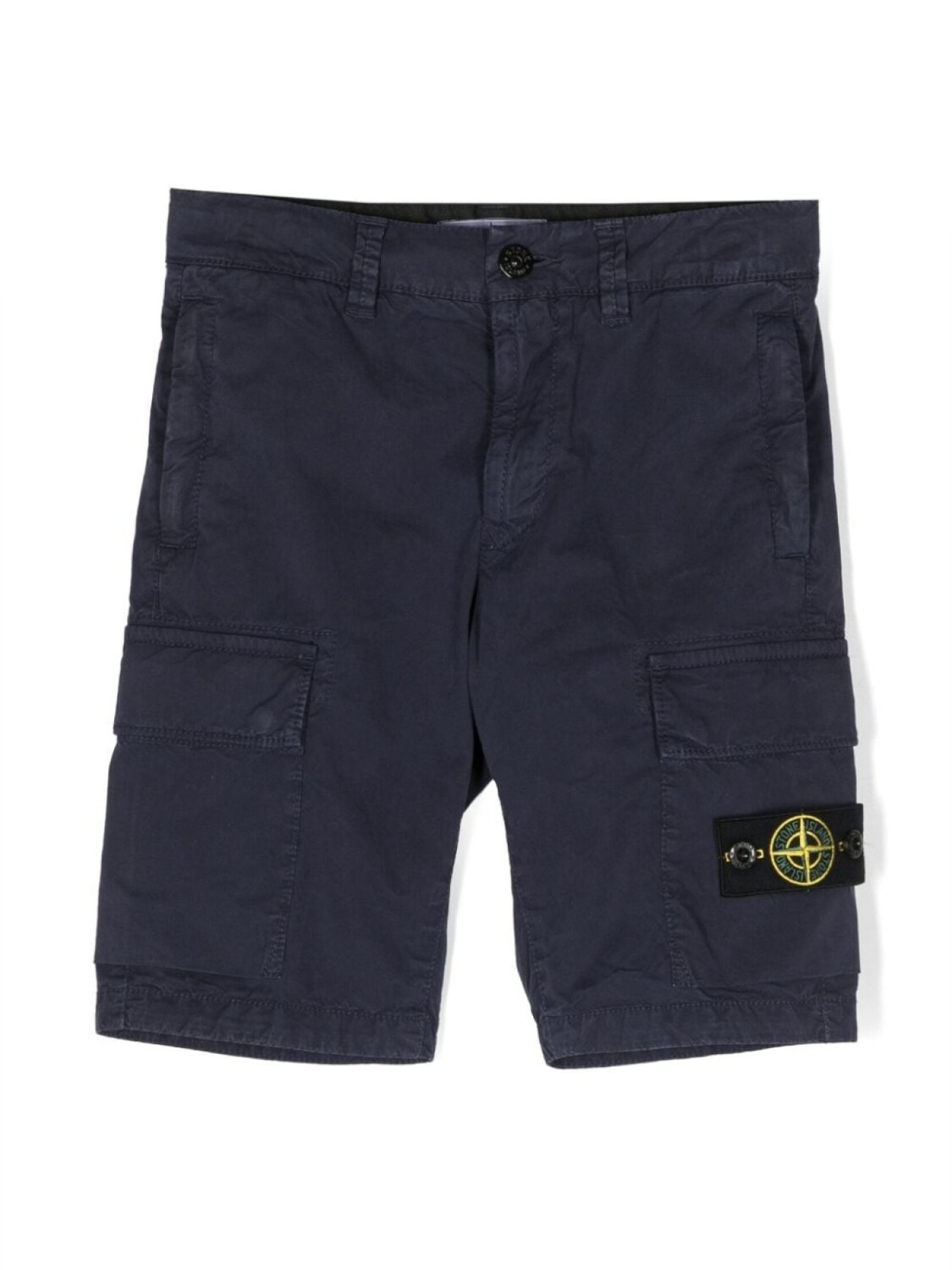 

Stone Island Junior шорты карго с нашивкой-логотипом, синий