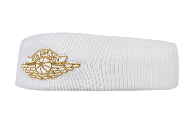 

Jordan Ободок унисекс белый/золотой металлик