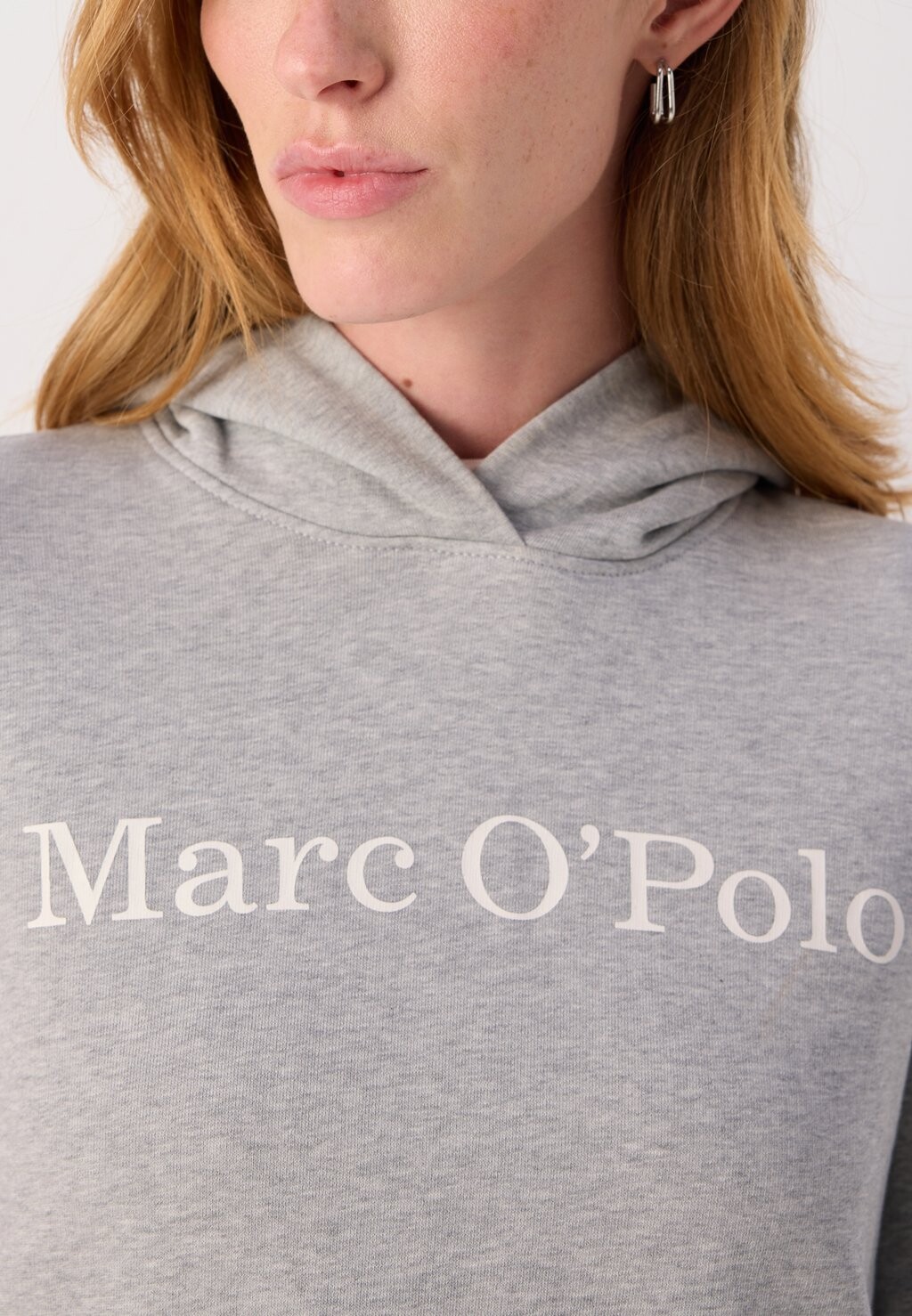

Толстовка HOODED LOGO PRINT AT CHEST Marc O'Polo, светло-серый