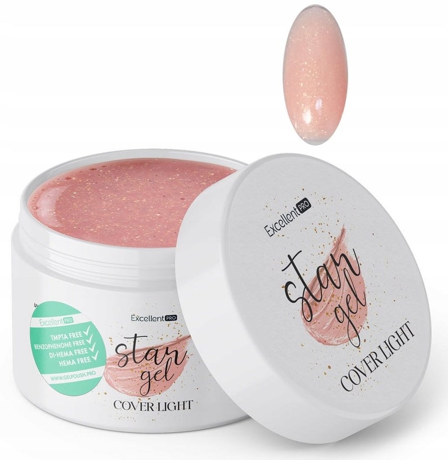 

Excellent Pro Star Gel с золотыми частицами Cover Light Builder Gel 50 г