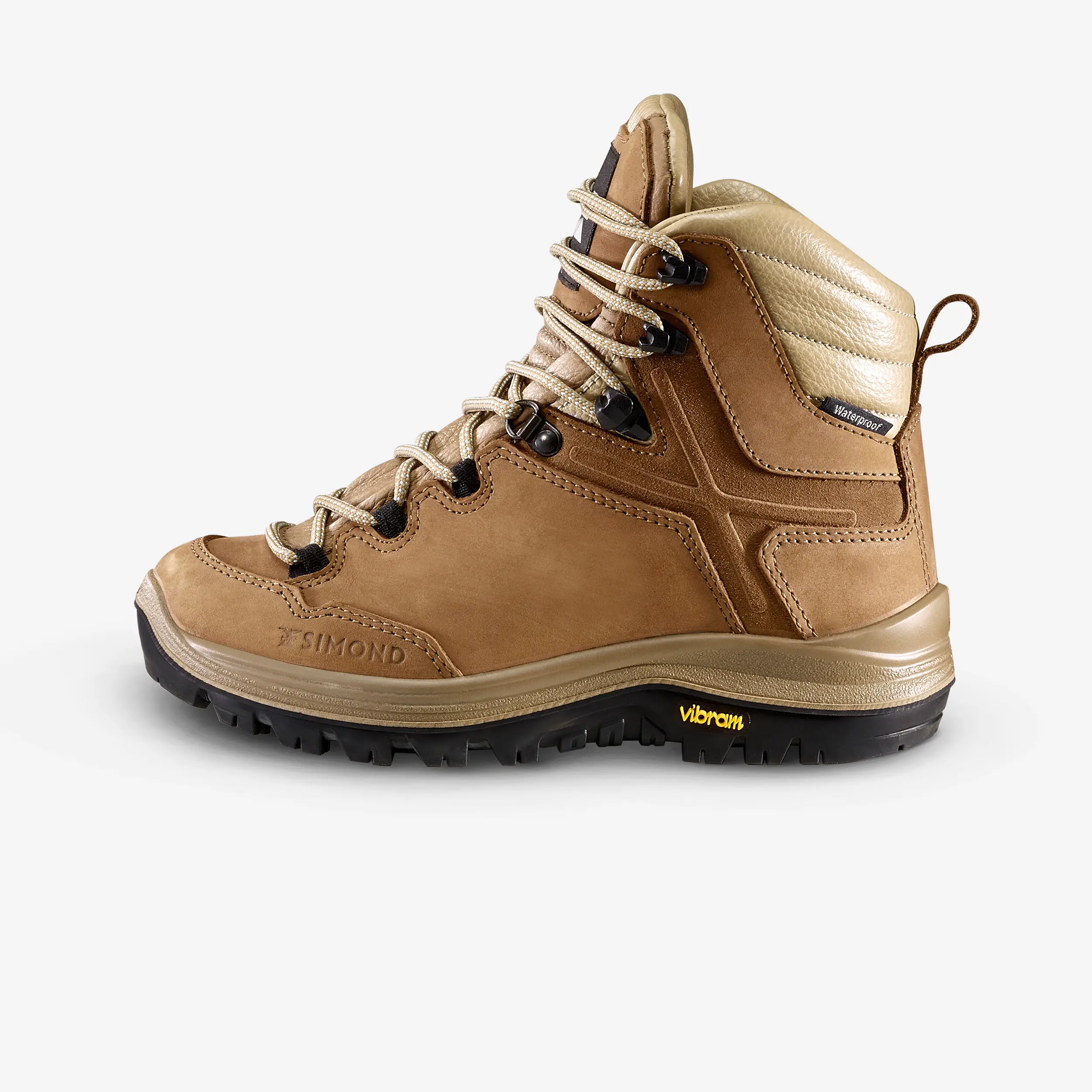 Женские водонепроницаемые кожаные высокие походные ботинки MT500 VIBRAM Simond