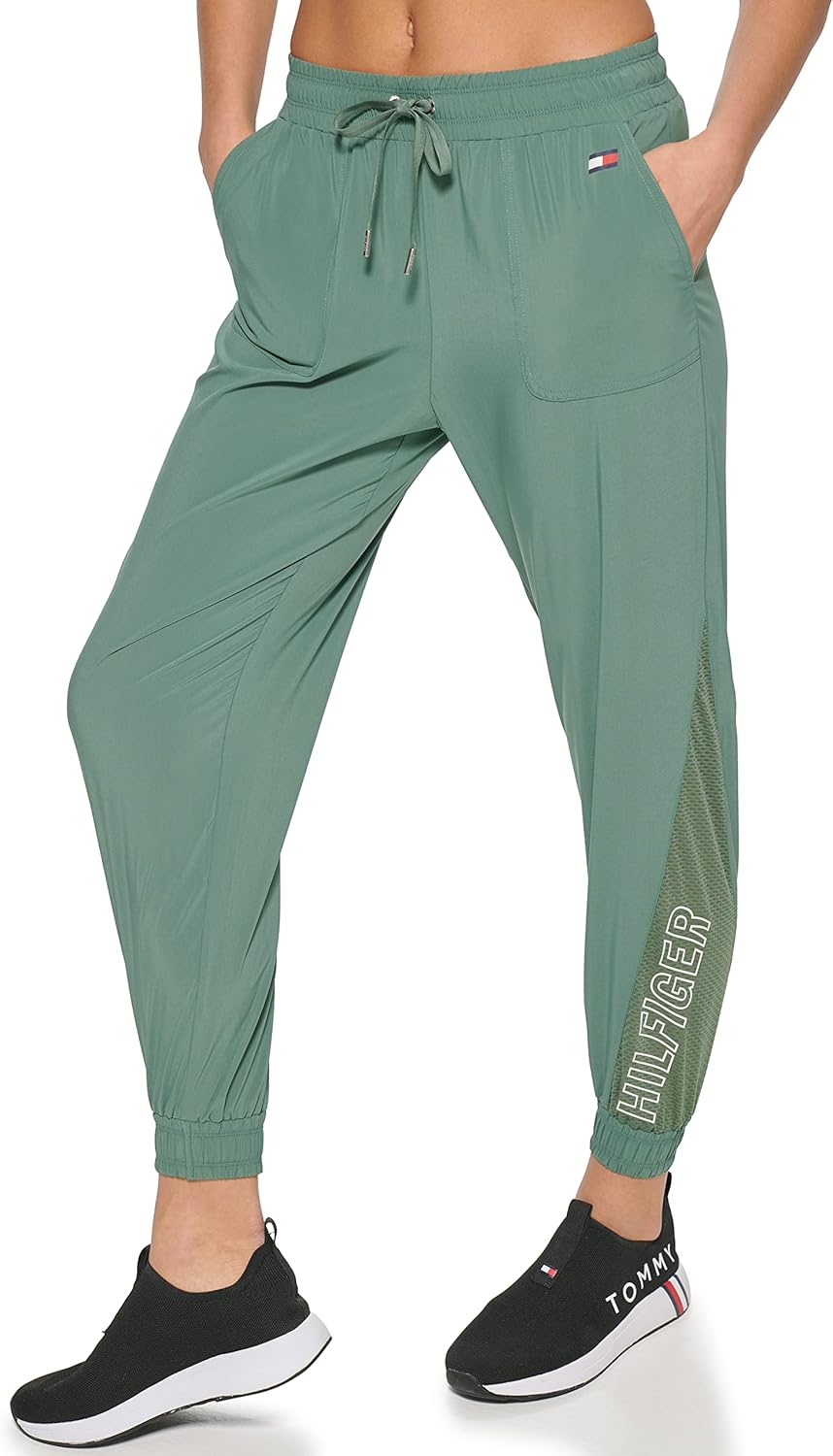 

Женские спортивные брюки Tommy Hilfiger с логотипом и завязкой на поясе, Basil