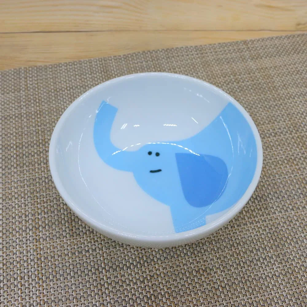 Детский набор посуды Mino Ware "Слон" из 2 предметов, синий, от Mikaibishi — фото 3