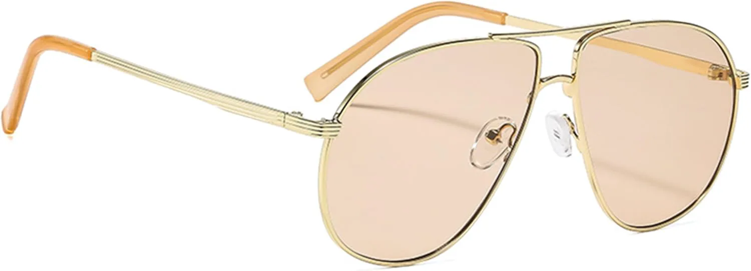 

Солнцезащитные очки Bullabulling в стиле ретро «пилот» для женщин и мужчин. Классические солнцезащитные очки в стиле 70-х. Линзы цвета шампанского, Gold Champagne