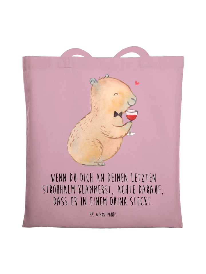

Сумка через плечо Capybara Wine с надписью пастельно-розового цвета Mr. & Mrs. Panda
