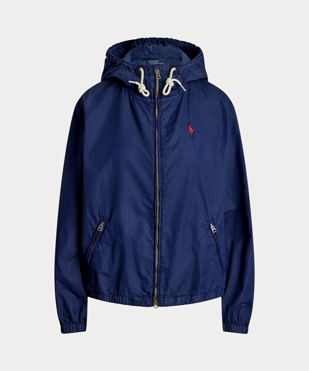 Куртка футер с капюшоном Relaxed Fit Ralph Lauren, тёмно-синяя — фото 2