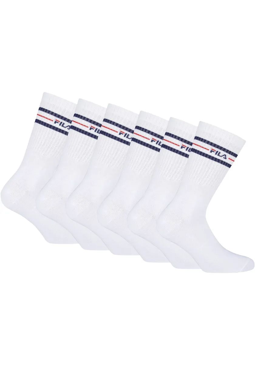 

Спортивные носки Fila (6 пар) с вязаным логотипом, белый