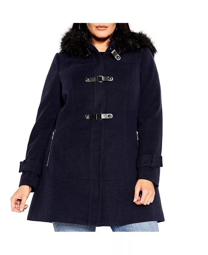 

Пальто Wonderwall больших размеров CITY CHIC, синий