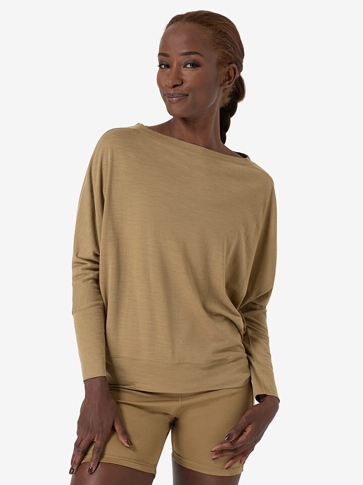 

Лонгслив super.natural Longsleeve Kula, светло-коричневый
