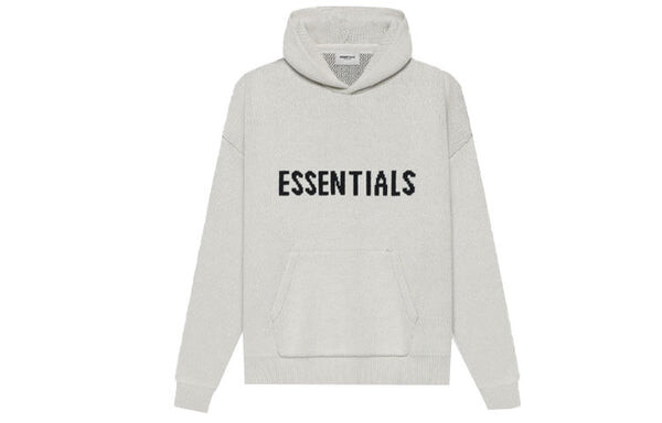 Толстовка ss21 knit hoodie 'light heather oatmeal' Fear Of God Essentials, серый — фото 2