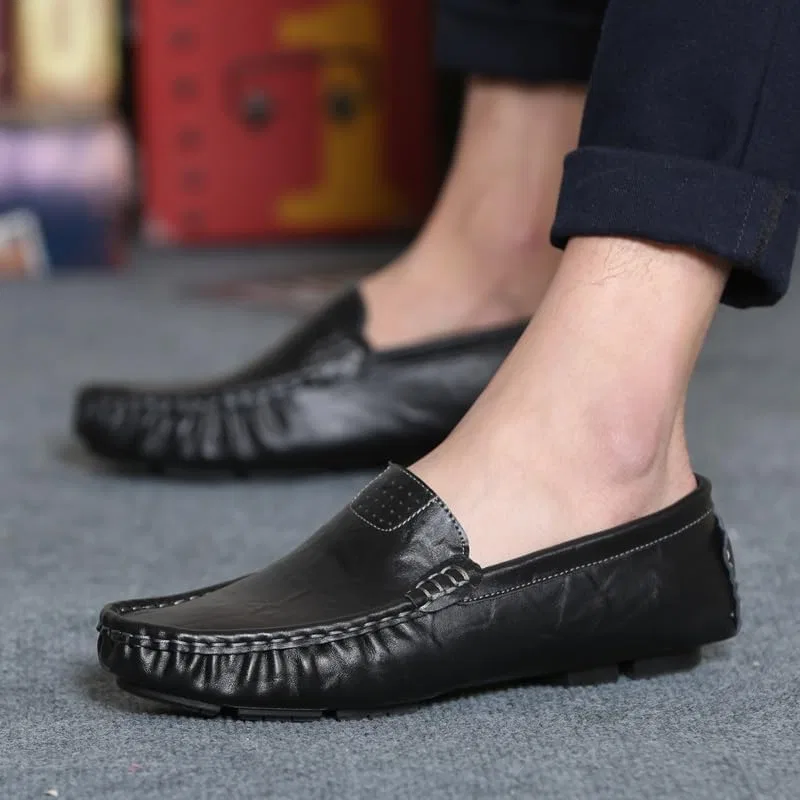 Лоферы кожаные Loafers for Men Simple Solid Color, черный PUGHGAETZF — фото 2
