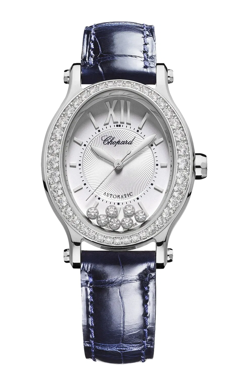 HAPPY SPORT 29 x 31 мм, автоматические, нержавеющая сталь, бриллианты - 278602-3003 CHOPARD, синий