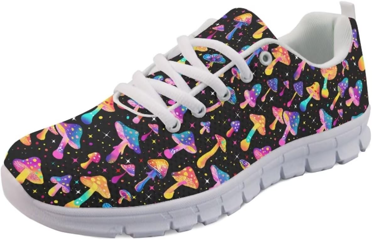 

Женские кроссовки с мягкой подошвой для спорта, фитнеса, путешествий, работы, прогулок и тенниса Getelinseng, Neon Mushroom