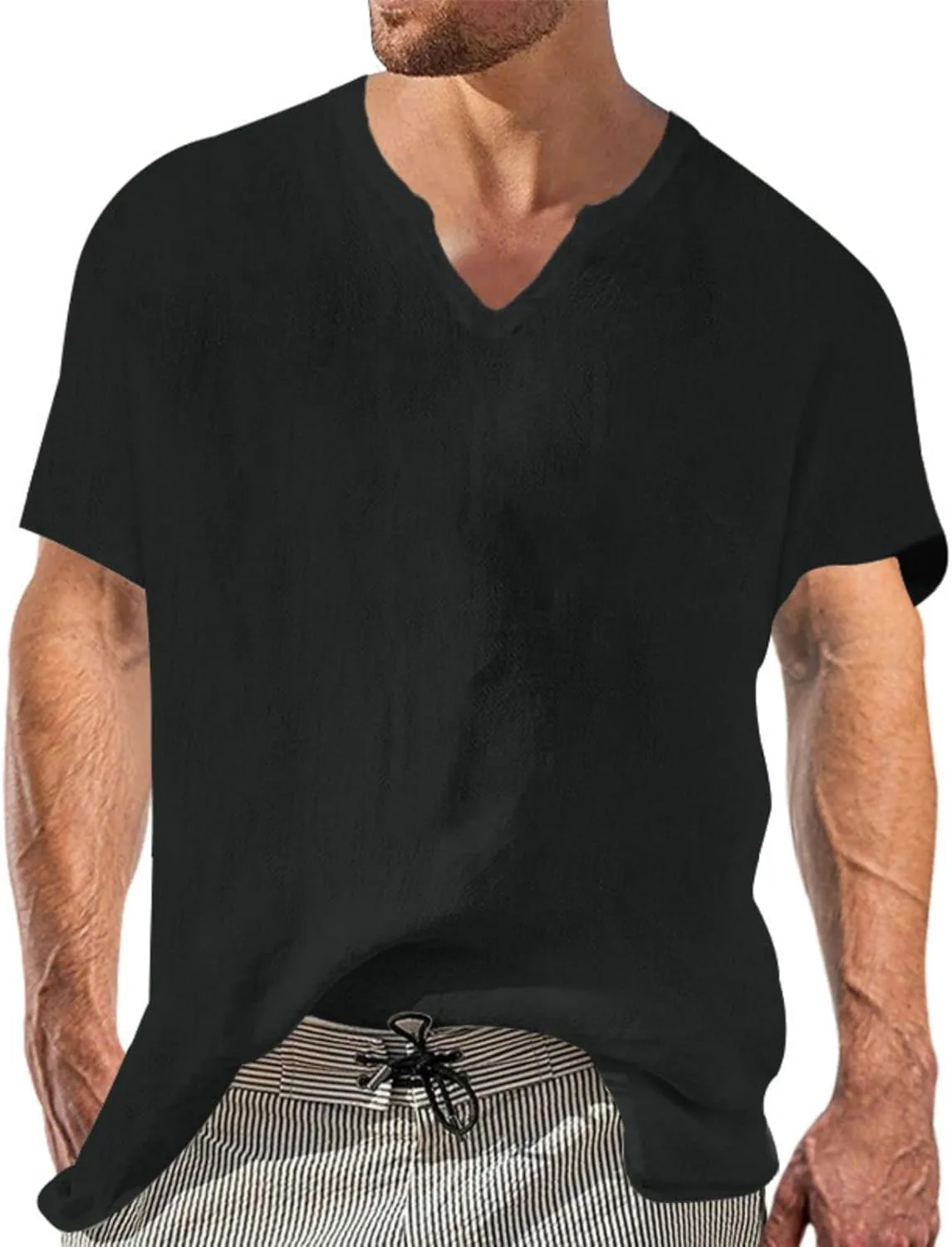 

Мужская футболка V-образного выреза Venice Burnout, мягкая, легкая, slim fit CHXLQQX