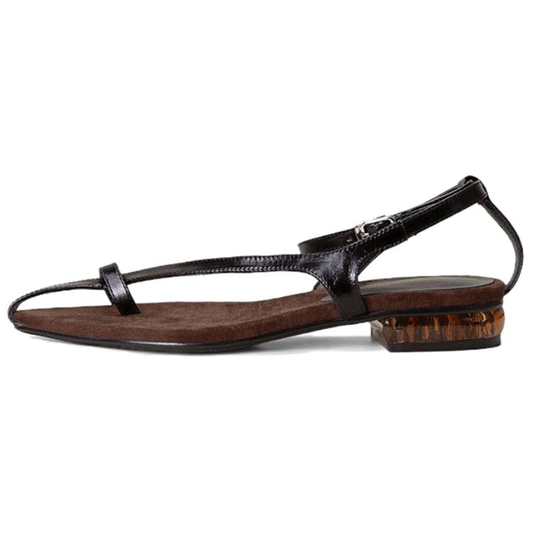 SHOEMAKER QUEEN Женские сандалии на одной застежке черные, цвет Black