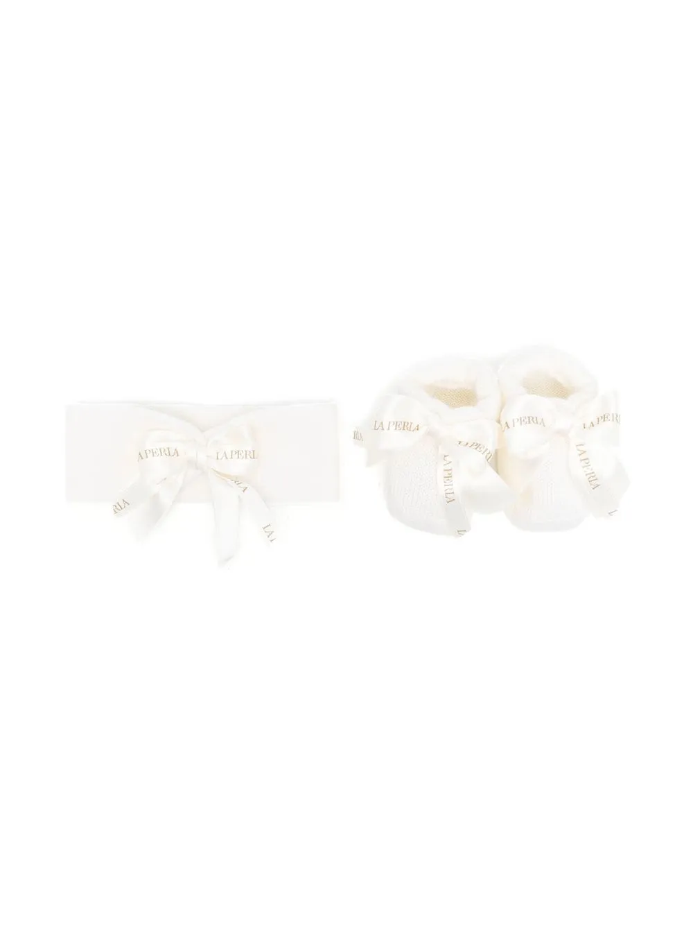 

Комплект из пинеток и повязки на голову La Perla Kids, нейтральный