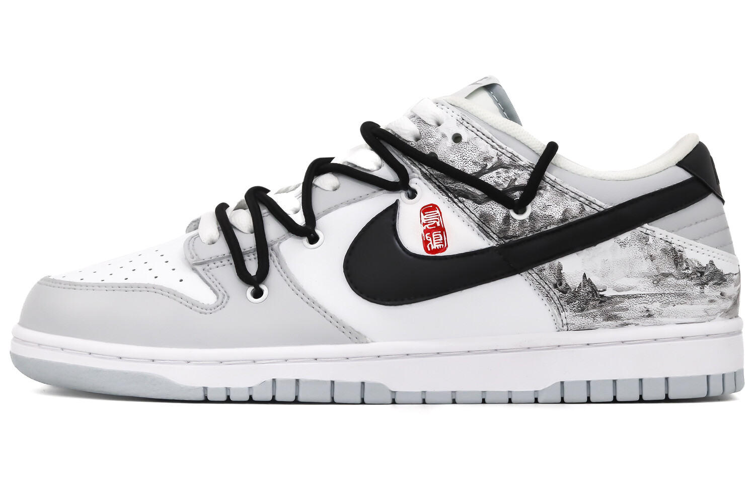 

Кроссовки Nike Dunk Skateboard Shoes Men Low-Top White Gray Black